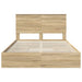 Pat cu storage Stejar Sonoma 135 x 190 cm Lemn compozit - WALTI WALTI