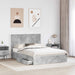 Pat cu storage Gri din beton 135 x 190 cm Lemn compozit - WALTI WALTI