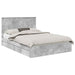 Pat cu storage Gri din beton 135 x 190 cm Lemn compozit - WALTI WALTI