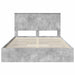 Pat cu storage Gri din beton 135 x 190 cm Lemn compozit - WALTI WALTI