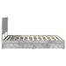 Pat cu storage Gri din beton 135 x 190 cm Lemn compozit - WALTI WALTI