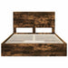 Pat cu storage Stejar fumuriu 135 x 190 cm Lemn compozit - WALTI WALTI