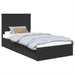 Pat cu storage cu sertar Negru 100 x 200 cm Lemn prelucrat - WALTI WALTI