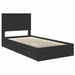 Pat cu storage cu sertar Negru 100 x 200 cm Lemn prelucrat - WALTI WALTI