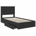 Pat cu storage cu sertar Negru 100 x 200 cm Lemn prelucrat - WALTI WALTI