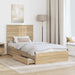 Pat cu storage Stejar Sonoma 100 x 200 cm Lemn compozit - WALTI WALTI