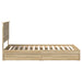 Pat cu storage Stejar Sonoma 100 x 200 cm Lemn compozit - WALTI WALTI