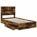 Pat cu storage Stejar fumuriu 100 x 200 cm Lemn compozit - WALTI WALTI