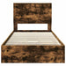 Pat cu storage Stejar fumuriu 100 x 200 cm Lemn compozit - WALTI WALTI