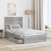 Pat cu storage cu sertar Gri Sonoma 100 x 200 cm Lemn compozit - WALTI WALTI