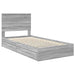 Pat cu storage cu sertar Gri Sonoma 100 x 200 cm Lemn compozit - WALTI WALTI