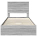 Pat cu storage cu sertar Gri Sonoma 100 x 200 cm Lemn compozit - WALTI WALTI
