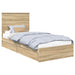 Pat cu storage Stejar Sonoma 90 x 200 cm Lemn compozit - WALTI WALTI