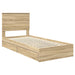 Pat cu storage Stejar Sonoma 90 x 200 cm Lemn compozit - WALTI WALTI