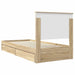 Pat cu storage Stejar Sonoma 90 x 200 cm Lemn compozit - WALTI WALTI