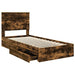 Pat cu storage Stejar fumuriu 90 x 200 cm Lemn compozit - WALTI WALTI