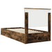 Pat cu storage Stejar fumuriu 90 x 200 cm Lemn compozit - WALTI WALTI