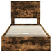 Pat cu storage Stejar fumuriu 90 x 200 cm Lemn compozit - WALTI WALTI