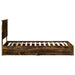 Pat cu storage Stejar fumuriu 90 x 200 cm Lemn compozit - WALTI WALTI