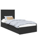 Pat cu storage cu headboard Negru 90 x 190 cm Lemn compozit - WALTI WALTI