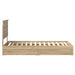 Pat cu storage Stejar Sonoma 90 x 190 cm Lemn compozit - WALTI WALTI