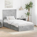 Pat cu storage Gri din beton 90 x 190 cm Lemn compozit - WALTI WALTI