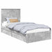 Pat cu storage Gri din beton 90 x 190 cm Lemn compozit - WALTI WALTI