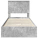 Pat cu storage Gri din beton 90 x 190 cm Lemn compozit - WALTI WALTI