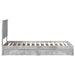 Pat cu storage Gri din beton 90 x 190 cm Lemn compozit - WALTI WALTI