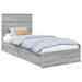 Pat cu storage cu sertar Gri Sonoma 90 x 190 cm Lemn compozit - WALTI WALTI