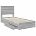 Pat cu storage cu sertar Gri Sonoma 90 x 190 cm Lemn compozit - WALTI WALTI