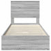 Pat cu storage cu sertar Gri Sonoma 90 x 190 cm Lemn compozit - WALTI WALTI