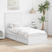 Pat cu storage cu headboard Alb 75 x 190 cm Lemn compozit - WALTI WALTI