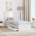 Pat cu storage cu headboard Alb 75 x 190 cm Lemn compozit - WALTI WALTI