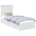 Pat cu storage cu headboard Alb 75 x 190 cm Lemn compozit - WALTI WALTI