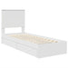 Pat cu storage cu headboard Alb 75 x 190 cm Lemn compozit - WALTI WALTI