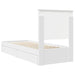 Pat cu storage cu headboard Alb 75 x 190 cm Lemn compozit - WALTI WALTI