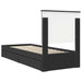 Pat cu storage cu headboard Negru 75 x 190 cm Lemn compozit - WALTI WALTI