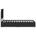 Pat cu storage cu headboard Negru 75 x 190 cm Lemn compozit - WALTI WALTI