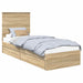 Pat cu storage Stejar Sonoma 75 x 190 cm Lemn compozit - WALTI WALTI
