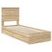 Pat cu storage Stejar Sonoma 75 x 190 cm Lemn compozit - WALTI WALTI