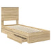 Pat cu storage Stejar Sonoma 75 x 190 cm Lemn compozit - WALTI WALTI