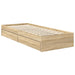Pat cu storage Stejar Sonoma 75 x 190 cm Lemn compozit - WALTI WALTI