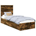 Pat cu storage Stejar fumuriu 75 x 190 cm Lemn compozit - WALTI WALTI