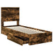 Pat cu storage Stejar fumuriu 75 x 190 cm Lemn compozit - WALTI WALTI