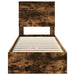 Pat cu storage Stejar fumuriu 75 x 190 cm Lemn compozit - WALTI WALTI