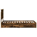 Pat cu storage Stejar fumuriu 75 x 190 cm Lemn compozit - WALTI WALTI