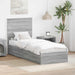 Pat cu storage cu sertar Gri Sonoma 75 x 190 cm Lemn compozit - WALTI WALTI