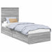 Pat cu storage cu sertar Gri Sonoma 75 x 190 cm Lemn compozit - WALTI WALTI