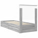 Pat cu storage cu sertar Gri Sonoma 75 x 190 cm Lemn compozit - WALTI WALTI